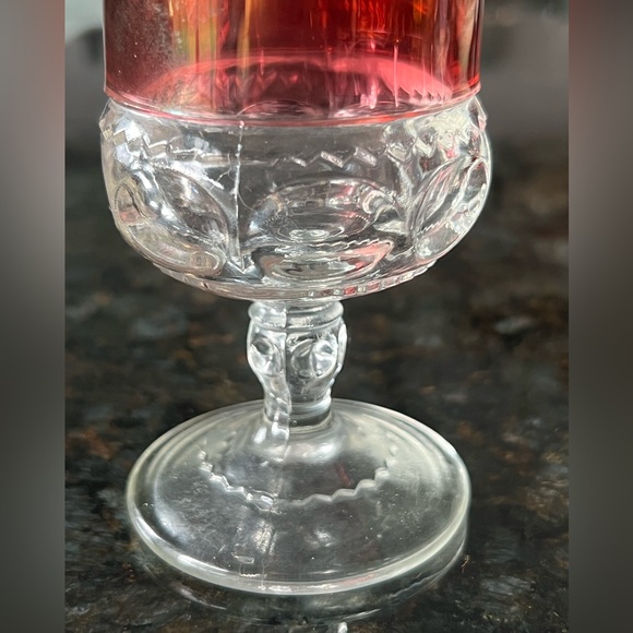 VINTAGE Kings Crown Ruby Flashed Cordial Glass by Tiffin Franciscan (1943-1962) - Picture 6 of 8
